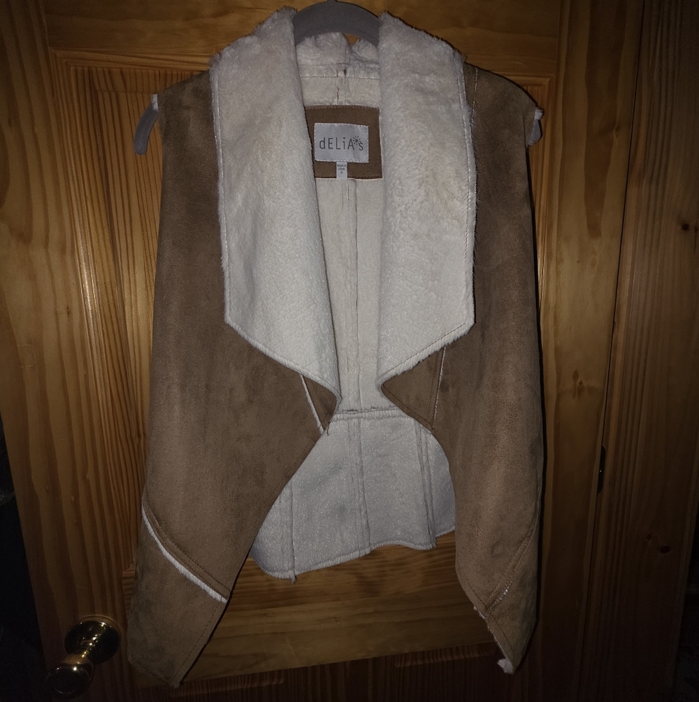dELiA*s Women's Brown and Cream Vest
